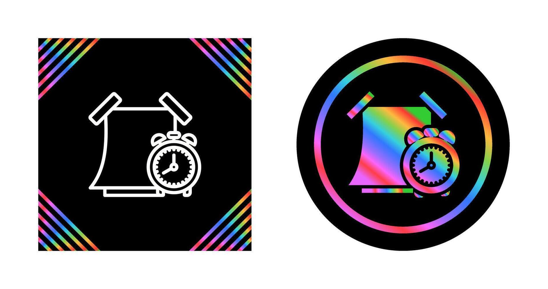 Sticky note with alarm clo Vector Icon