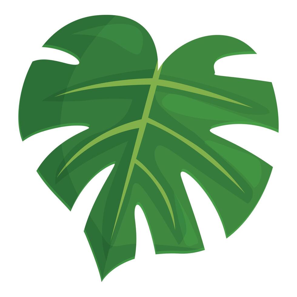 Green flora icon cartoon vector. Jungle plant vector