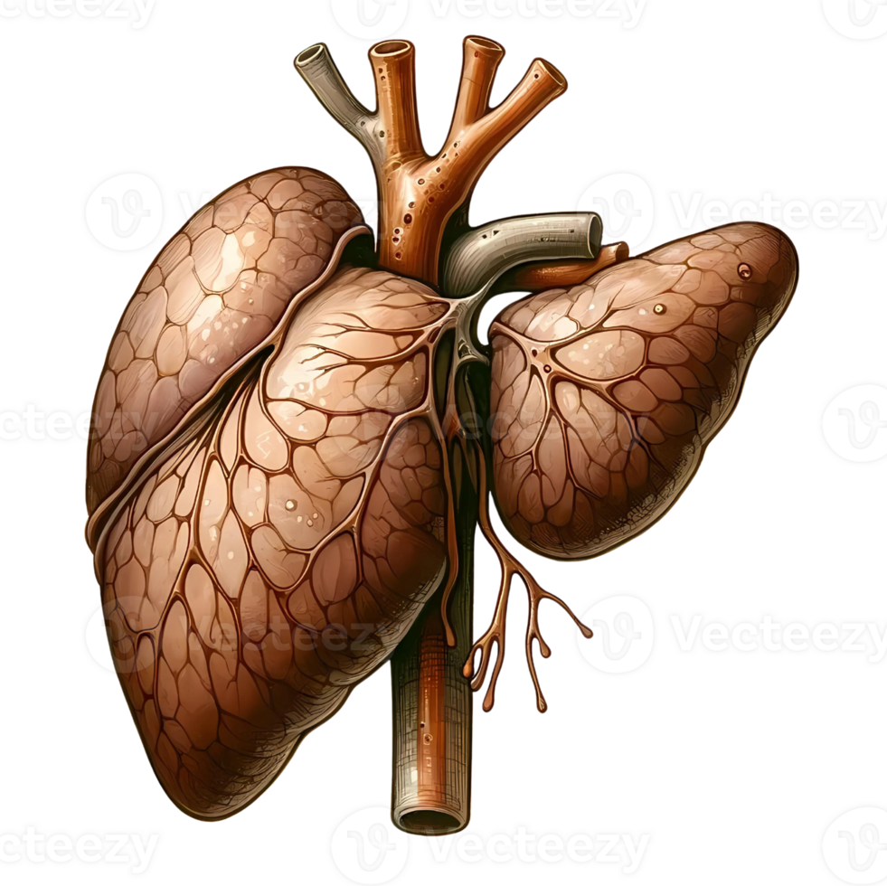 ai generado humano órganos anatomía para biología médico educación png