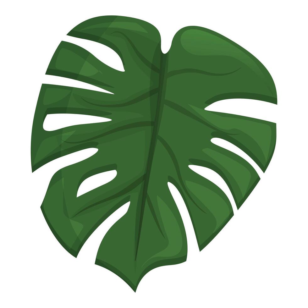 Green plant leaf icon cartoon vector. Residence tropical vector
