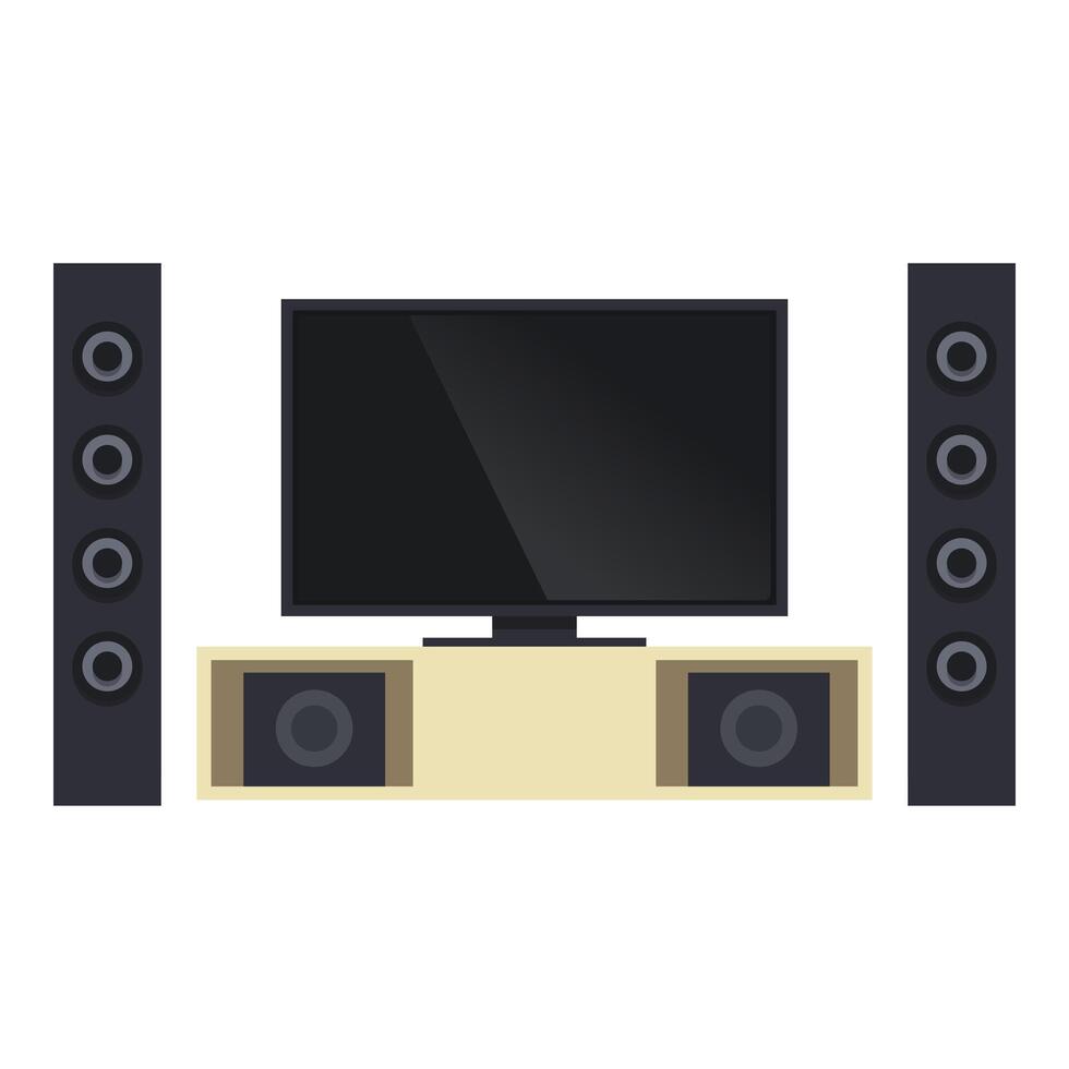 Home theater cd icon cartoon vector. Digital tv vector