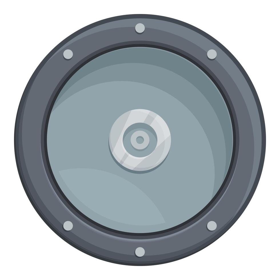 Stereo speaker icon cartoon vector. Multimedia device power vector