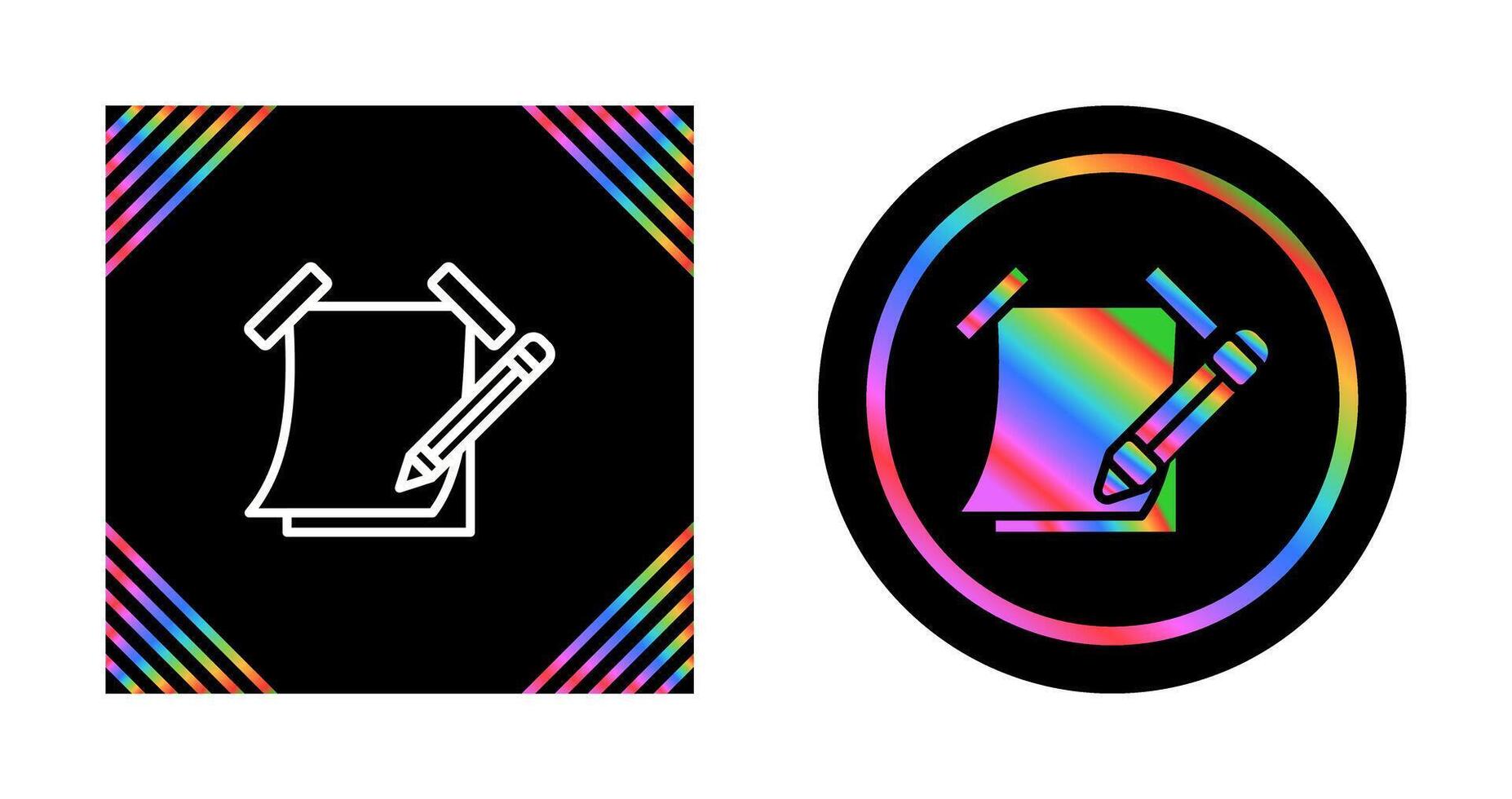 Sticky note with pencil Vector Icon
