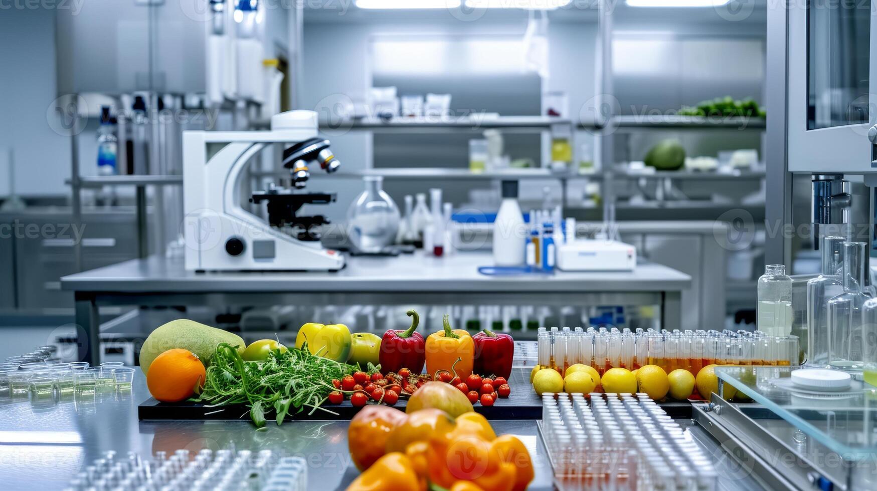 AI generated Nutritional Analysis in Food Science Research Laboratory photo