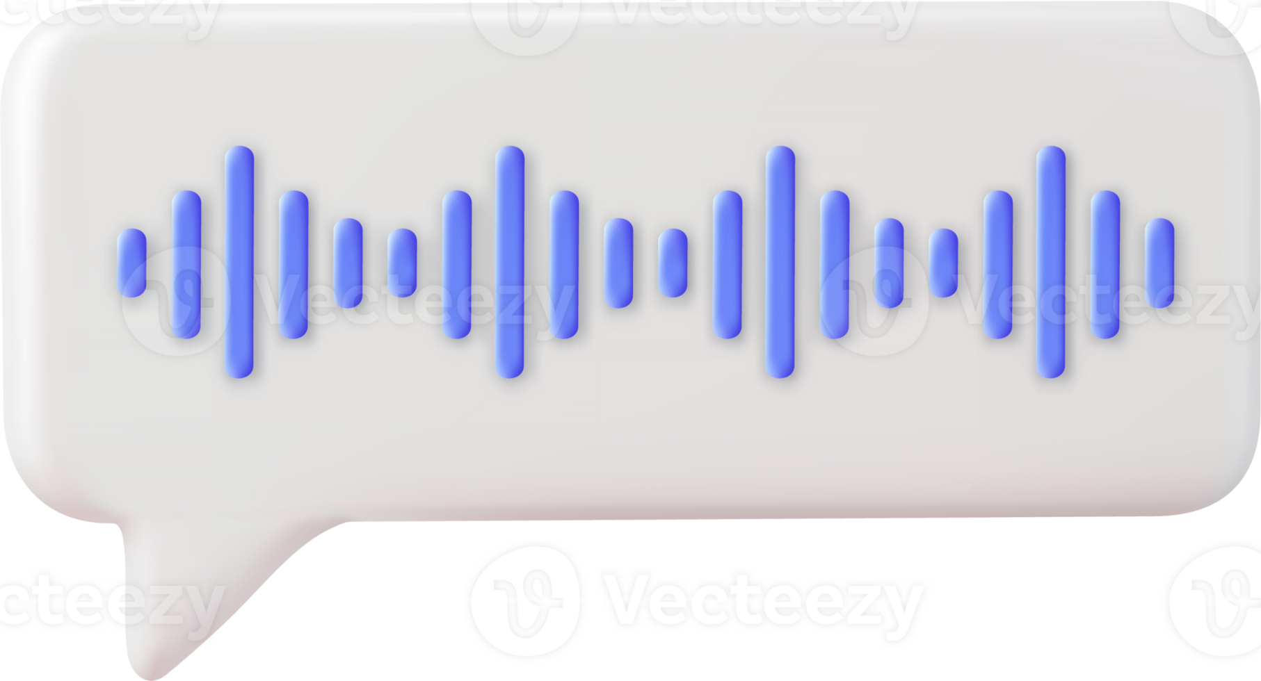 3d Voice message chat bubble icon png