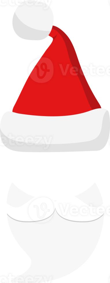 Papa Noel sombreros, Bigote y barbas png