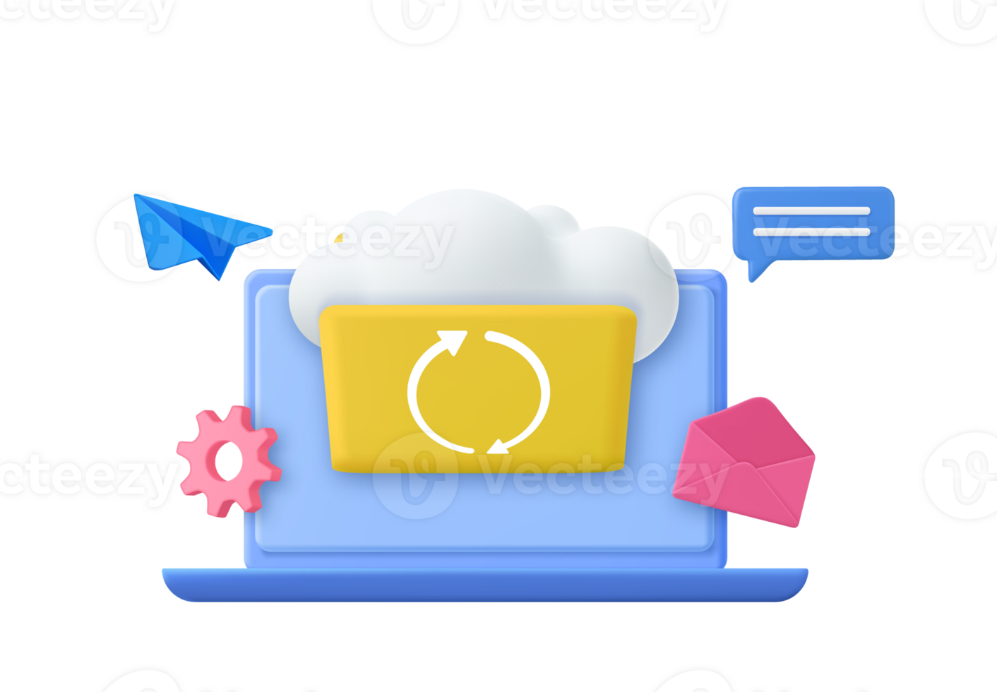 3d Cloud storage icon. png