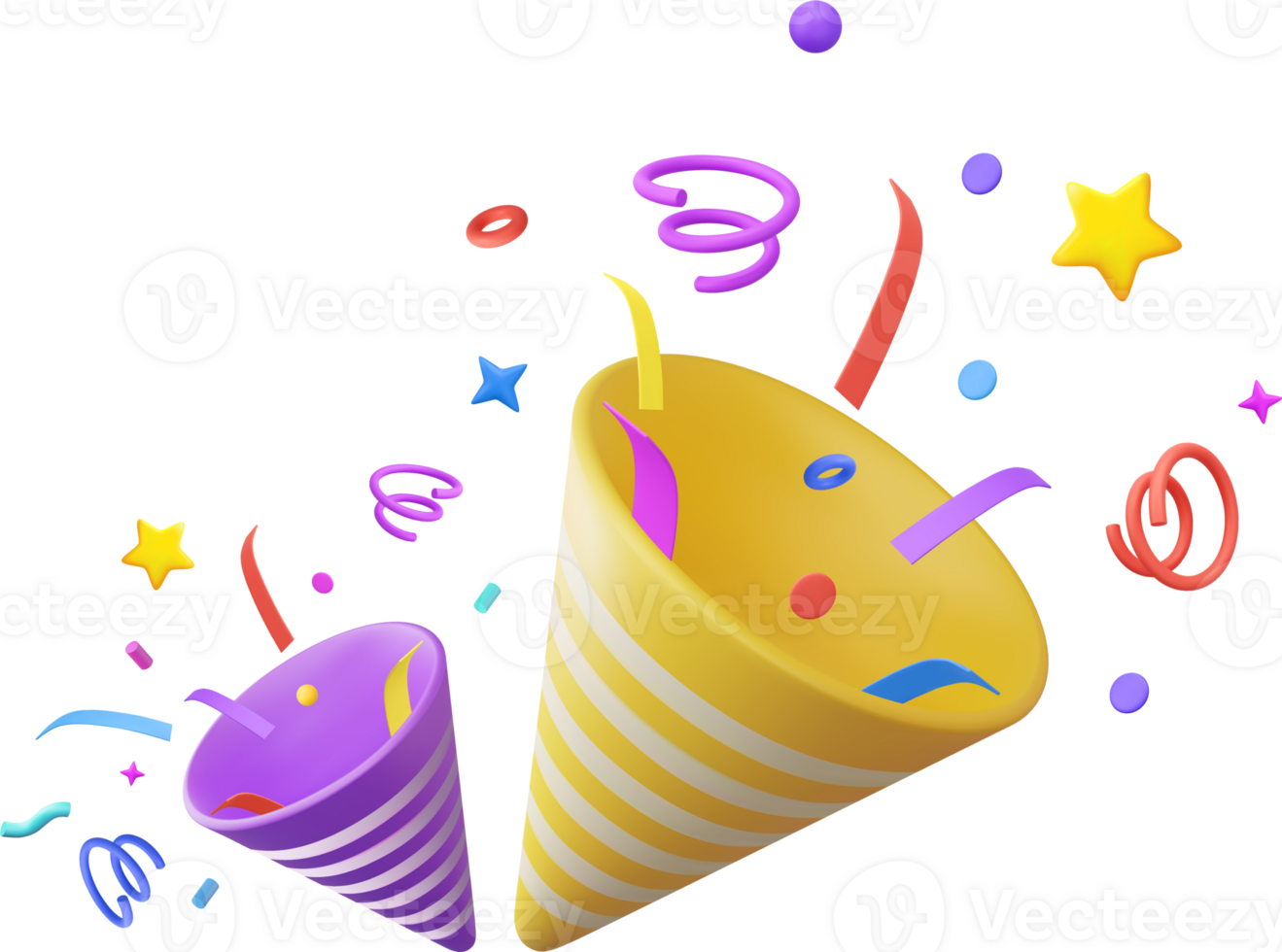 3D Party popper png