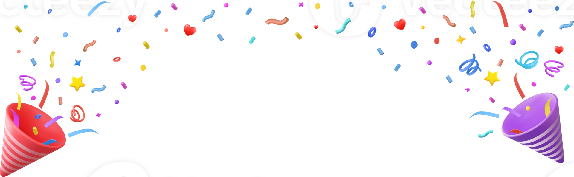 3D Party popper png