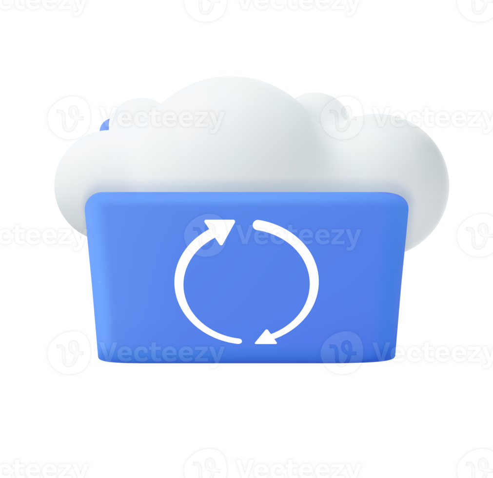 3d Cloud storage icon. png
