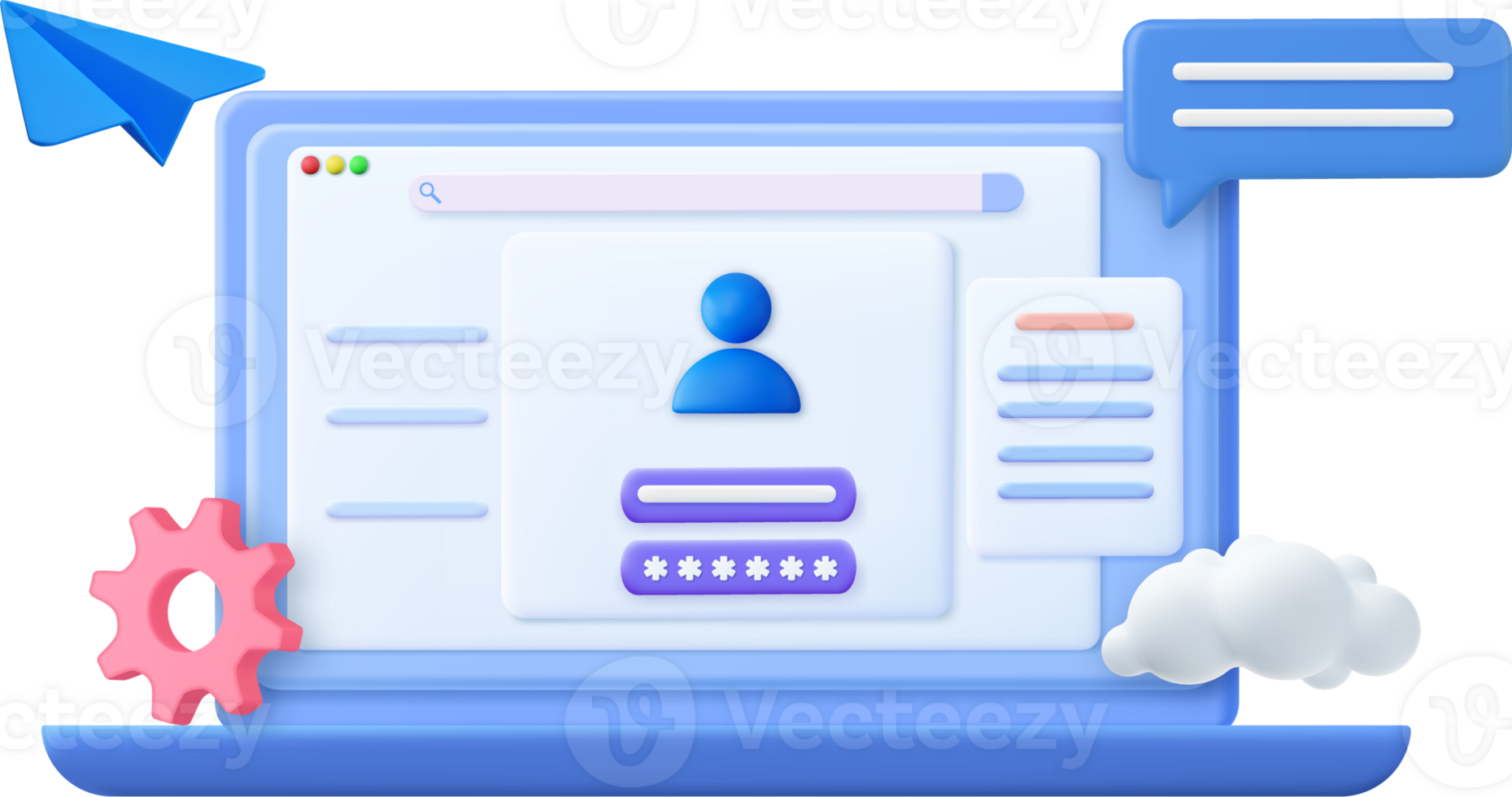 Computer and account login and password png