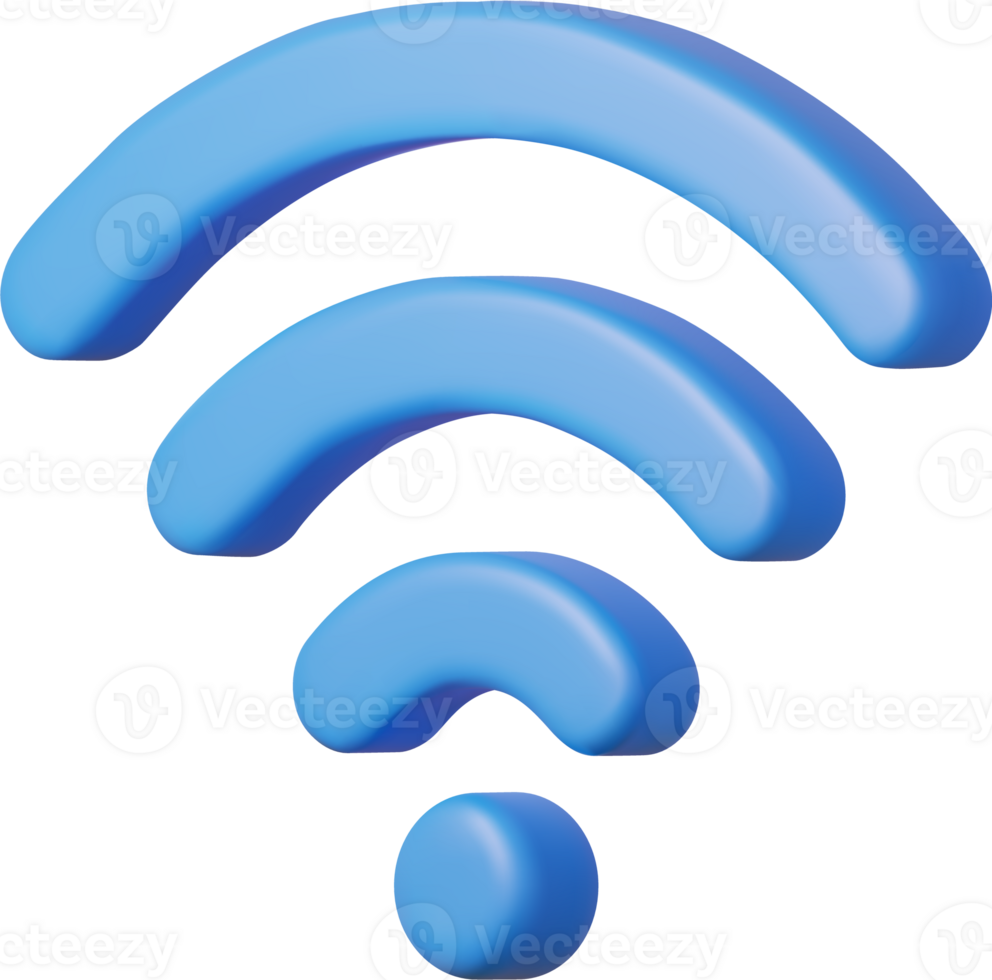 3d Wifi signal, png
