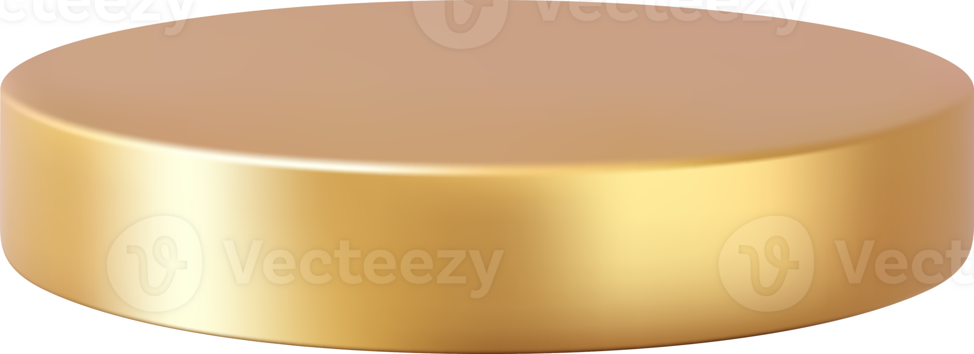 3d gold round podium png