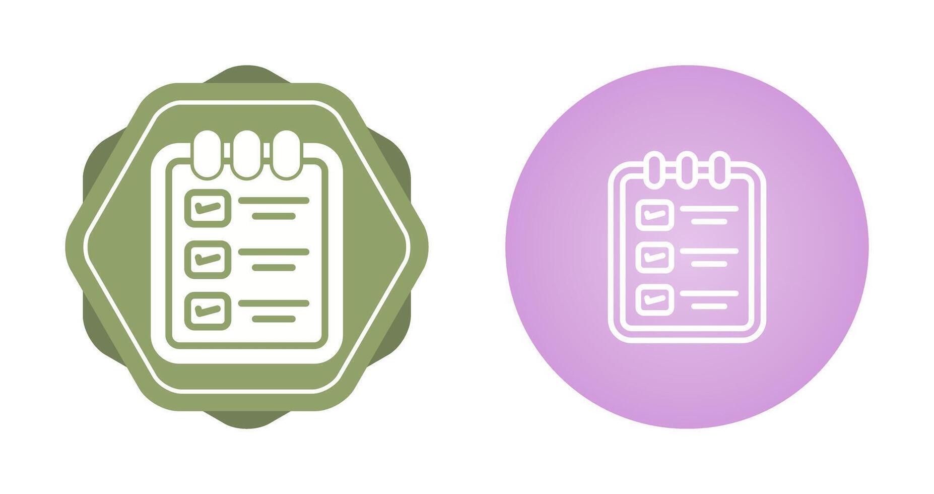 Memo pad with checklist Vector Icon