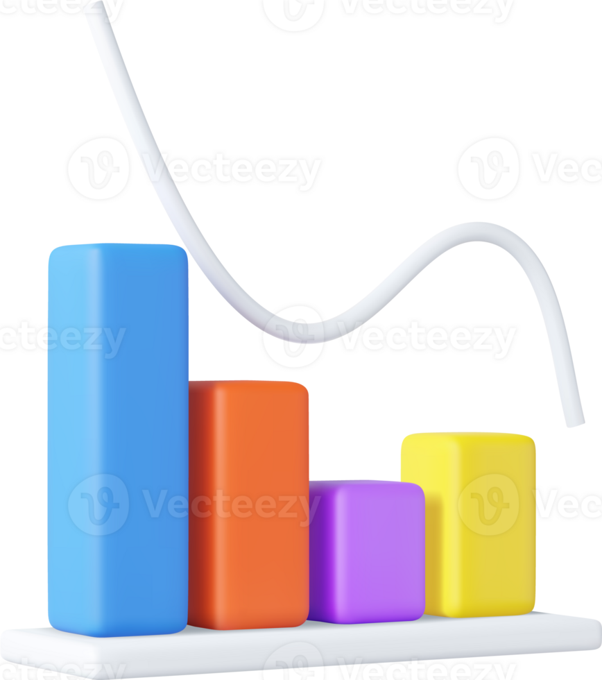 3D graph stock icon png