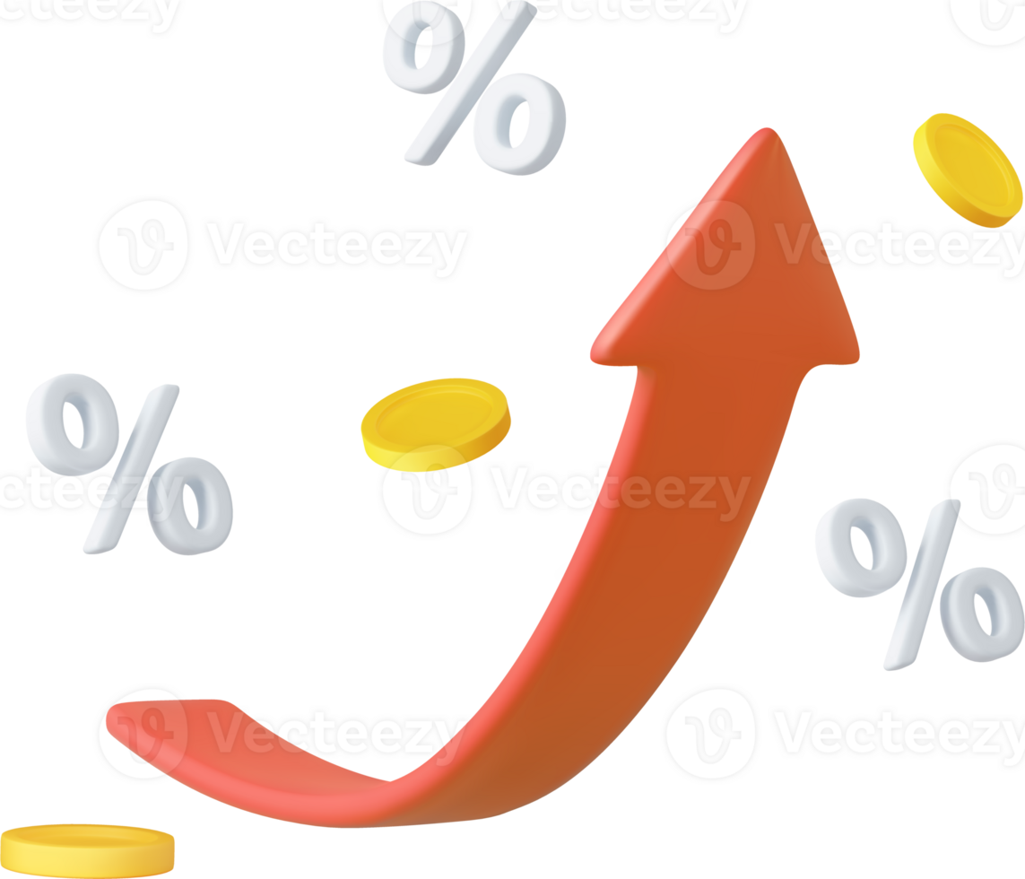 3d arrow of money png