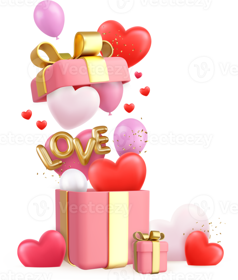 3d Valentine's day design. png