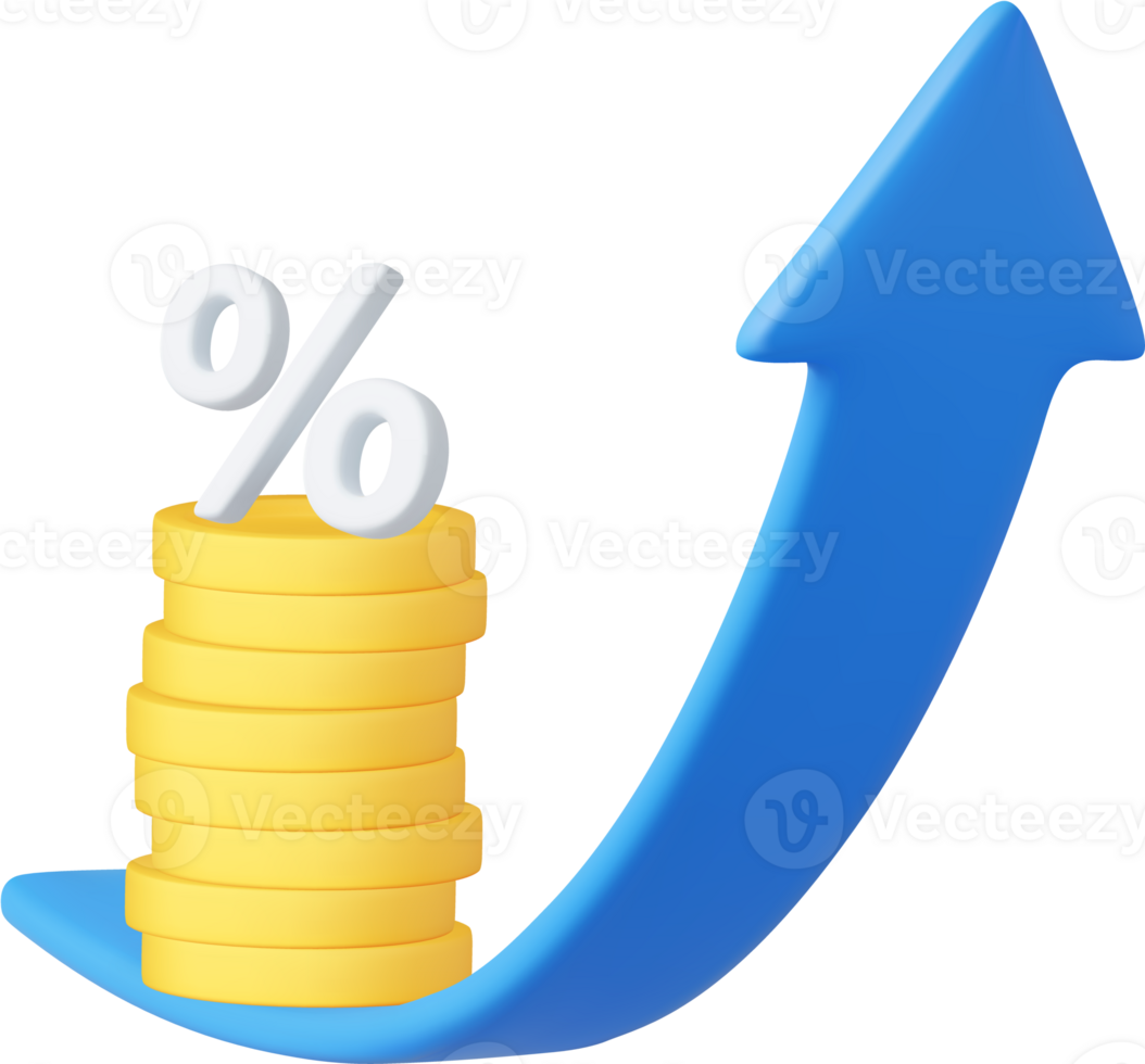3d arrow of money png