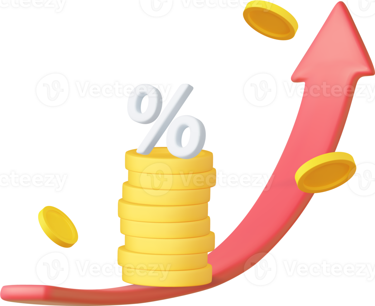 3d arrow of money png