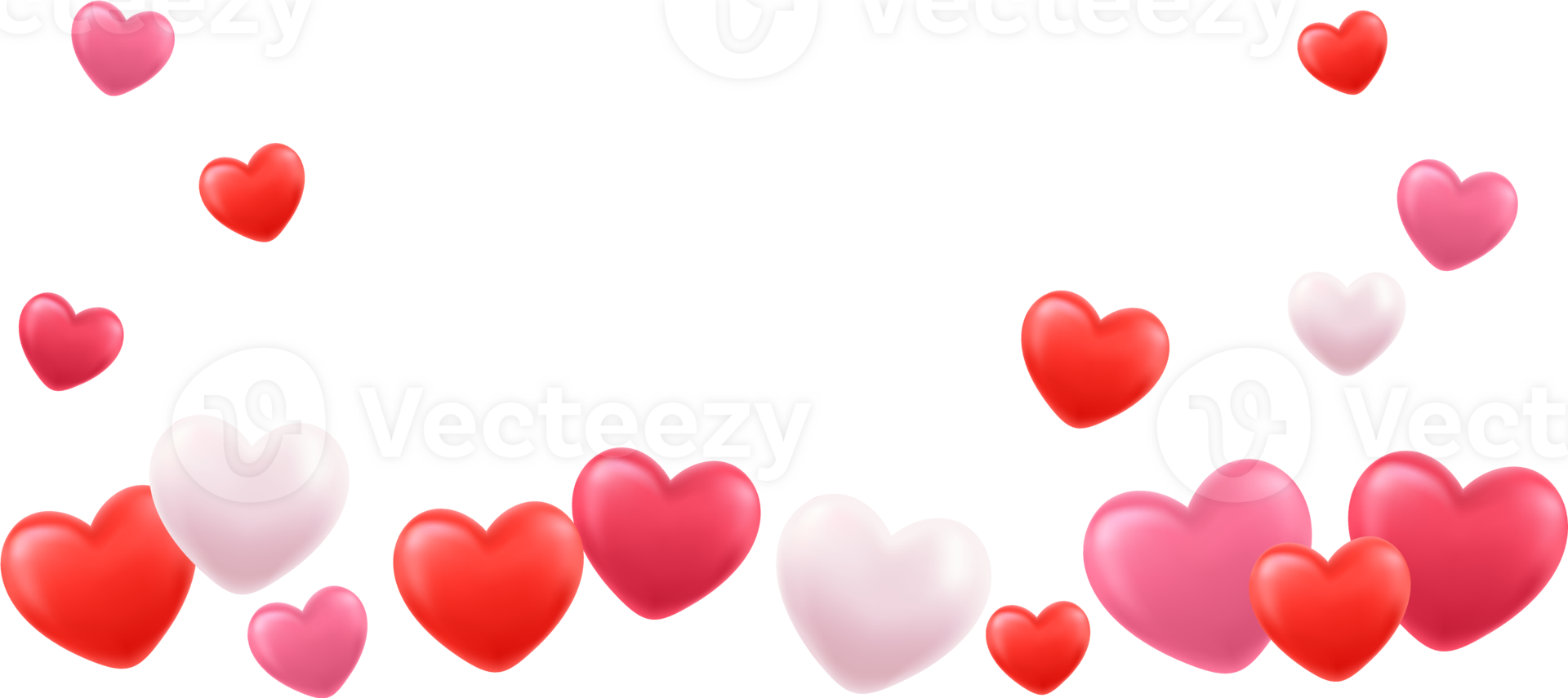 3d hearts background png