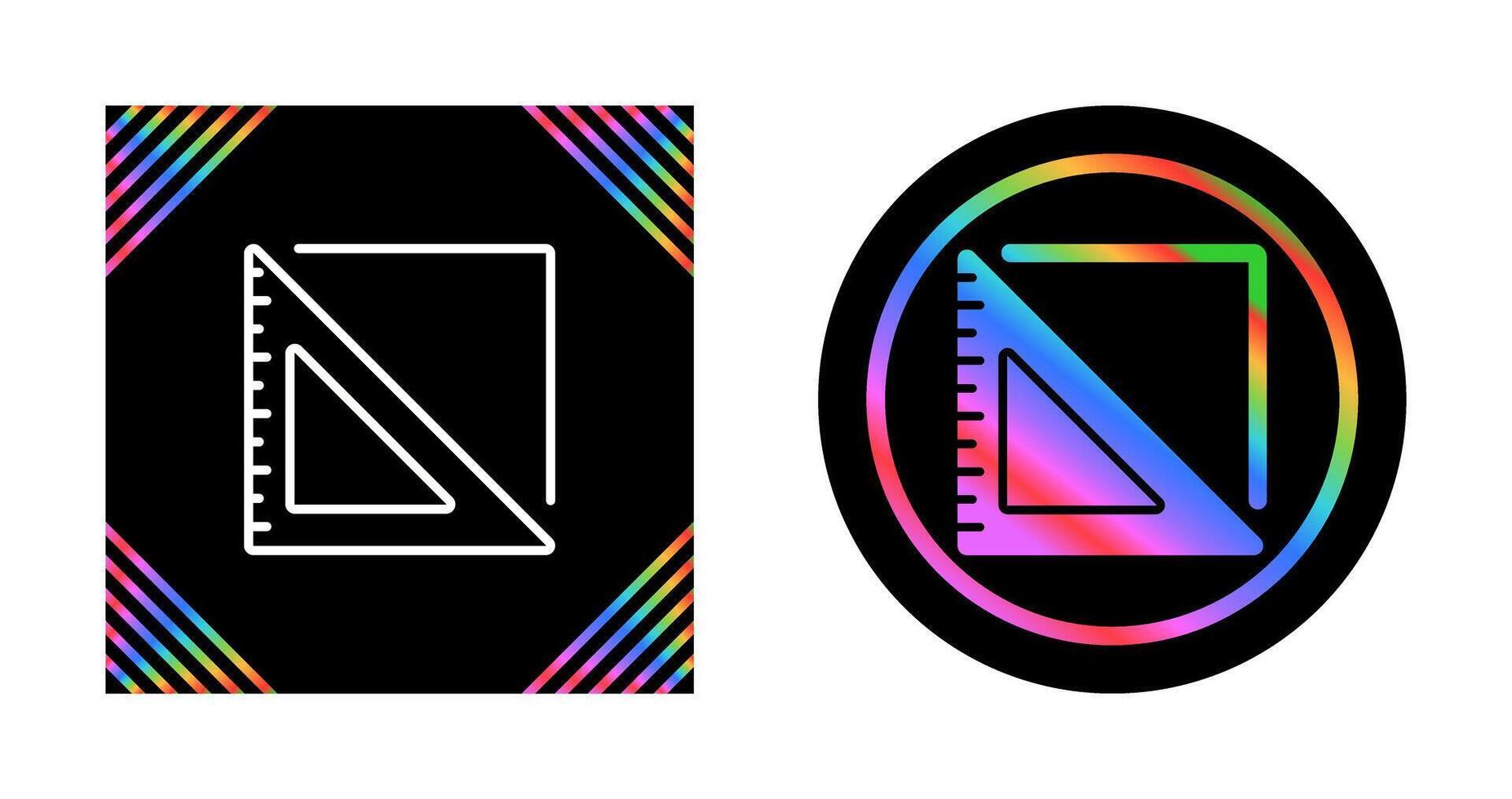 Triangular Ruler Vector Icon