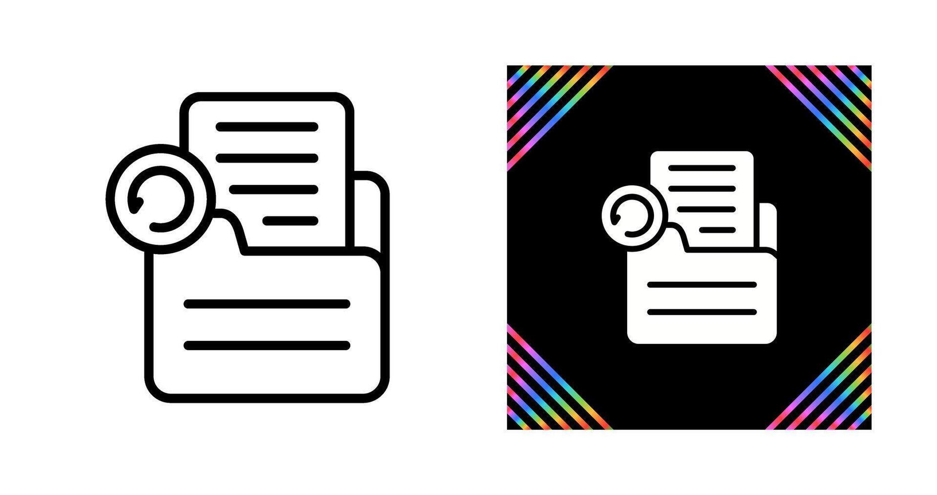 Document Undo Vector Icon
