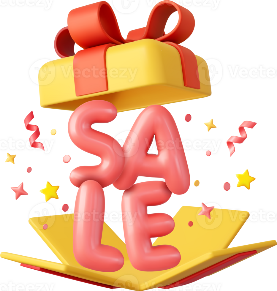 3d Xmas sale present. png