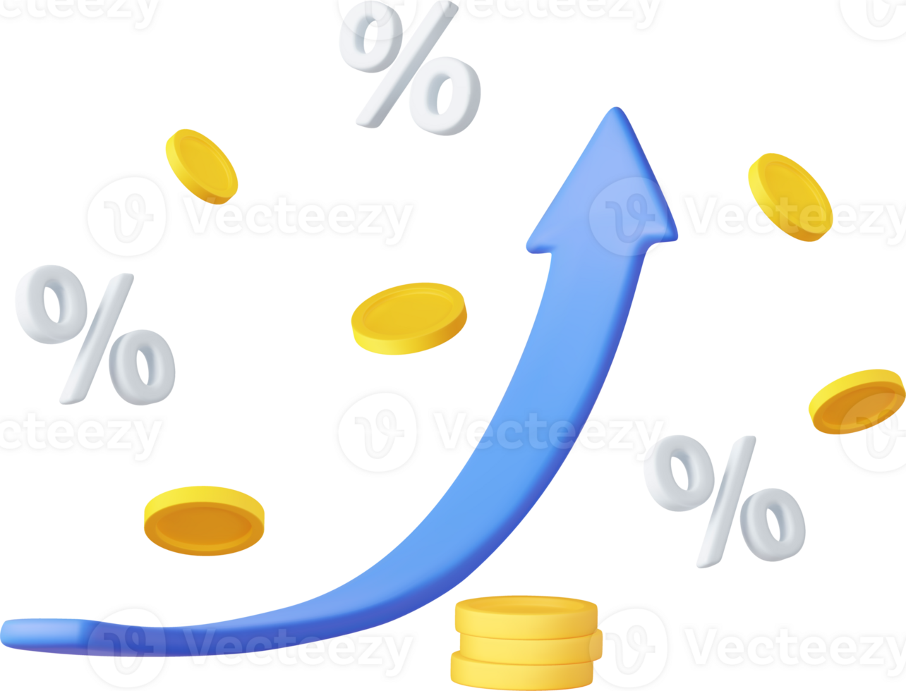 3d arrow of money png