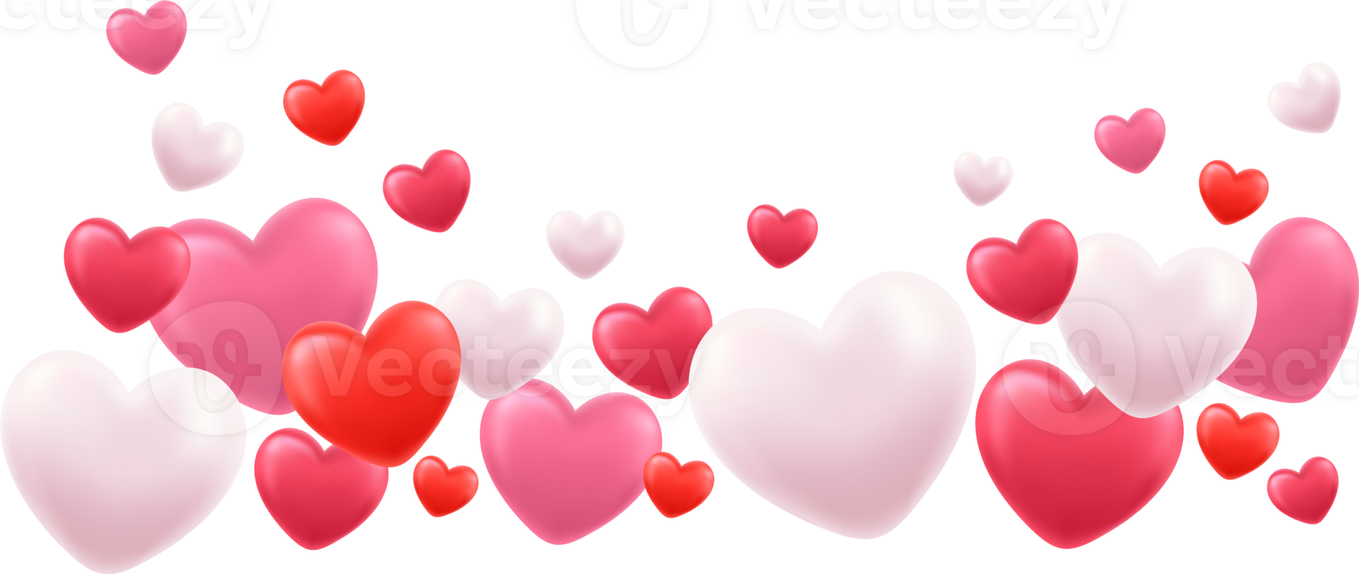 3d-hearts-for-happy-valentine-day-38942487-png