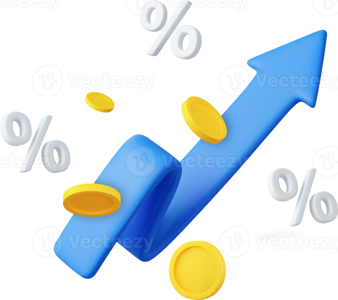 3d flecha de dinero png