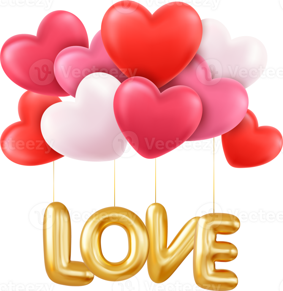 3d Happy Valentines Day png