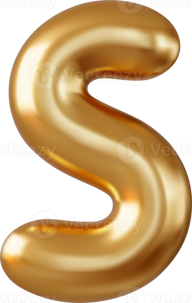 3d letter S uppercase png
