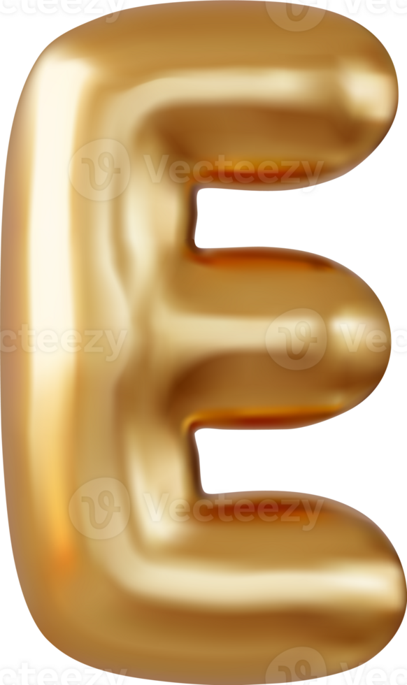 3d letter E uppercase png