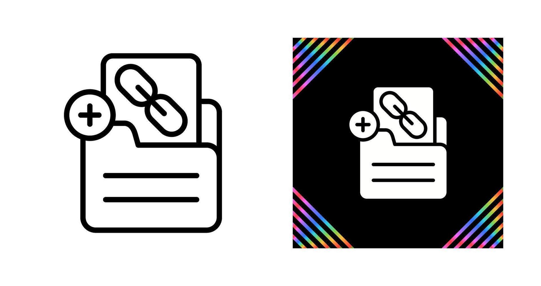 Document Insert Link Vector Icon