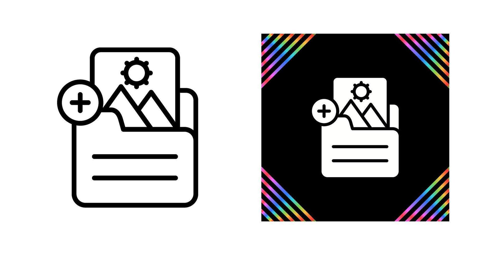 Document Insert Image Vector Icon