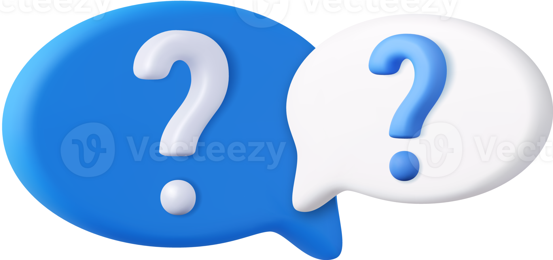 3d Speech bubble with question mark. png