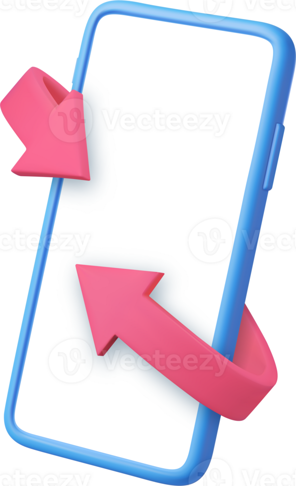 3d smartphone with blank screen png