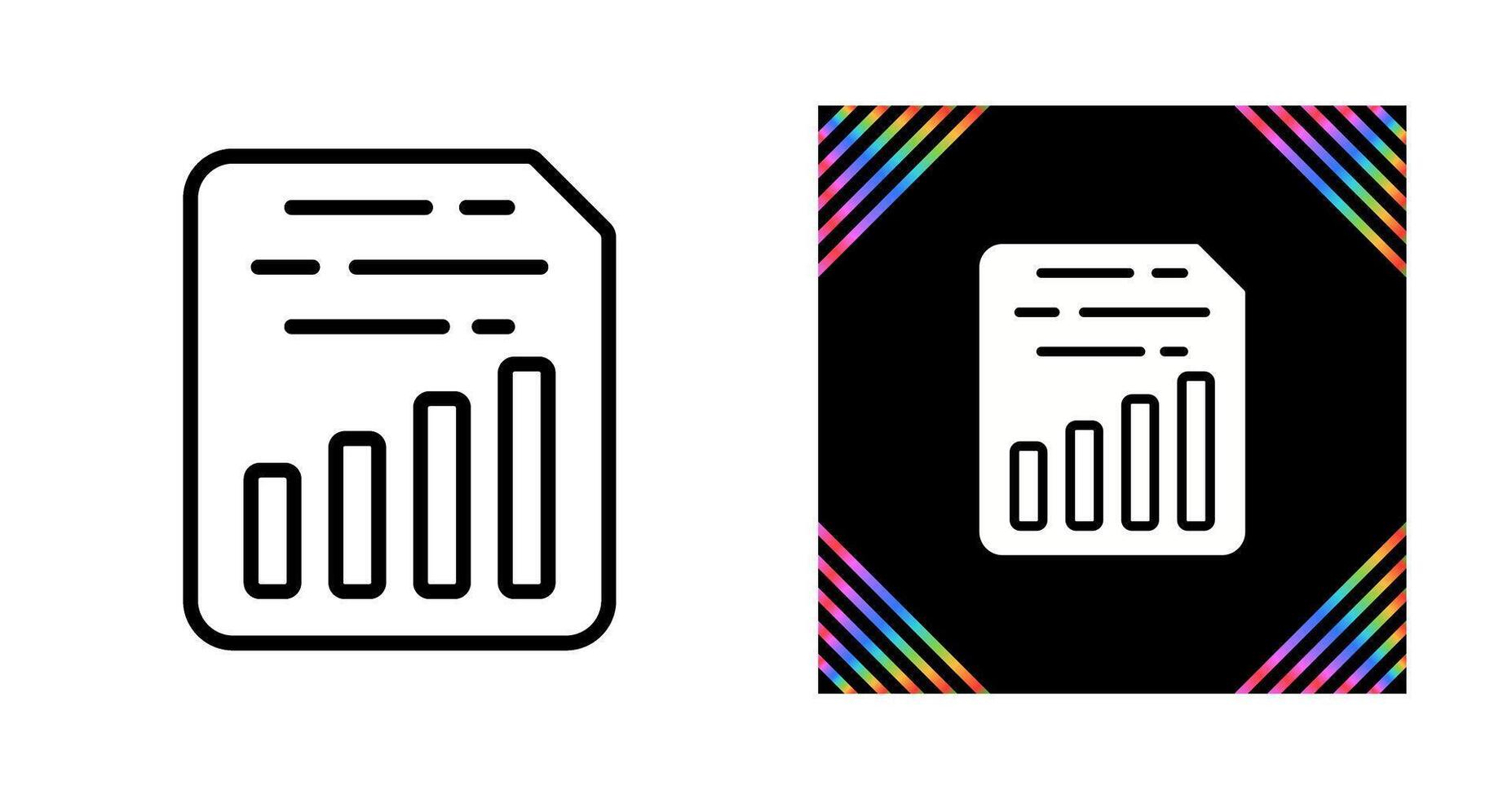 Document Insert Chart Vector Icon