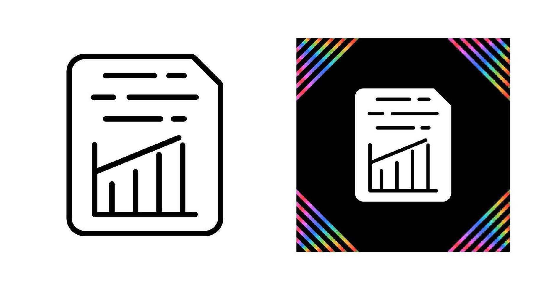 Document Insert Graph Vector Icon
