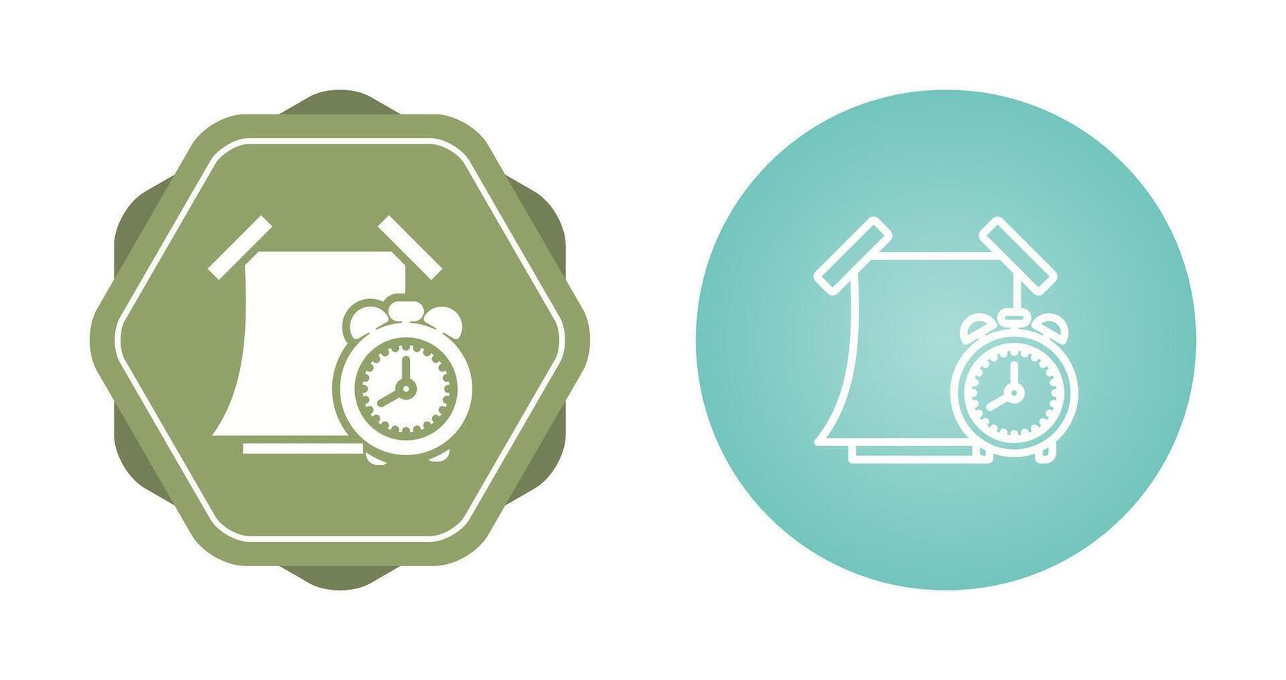 Sticky note with alarm clo Vector Icon