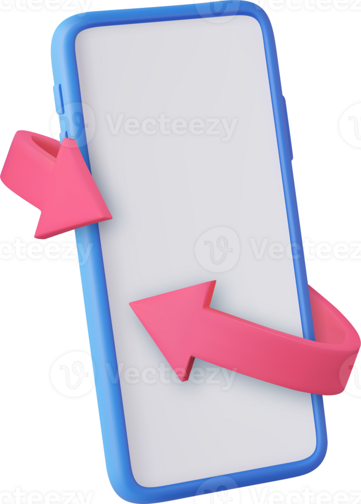 3d smartphone with blank screen png