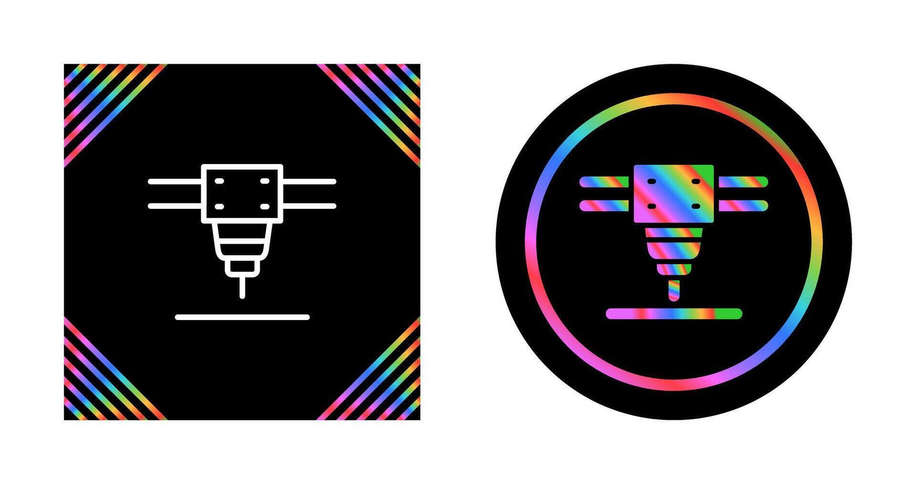 Laser Cutting Machine Vector Icon