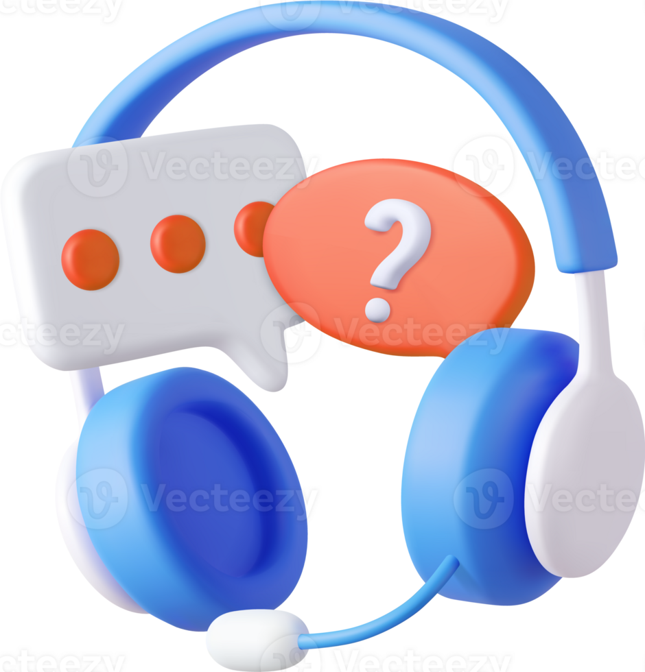 3D Call Center Headphones With Speech Bubble Message 38943251 PNG 3d-call-center-headphones-with-speech-bubble-message-38943251-png