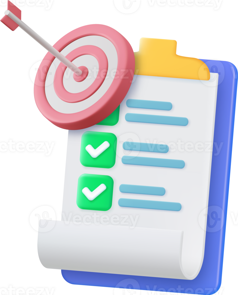3d Clipboard, checklist symbol. png