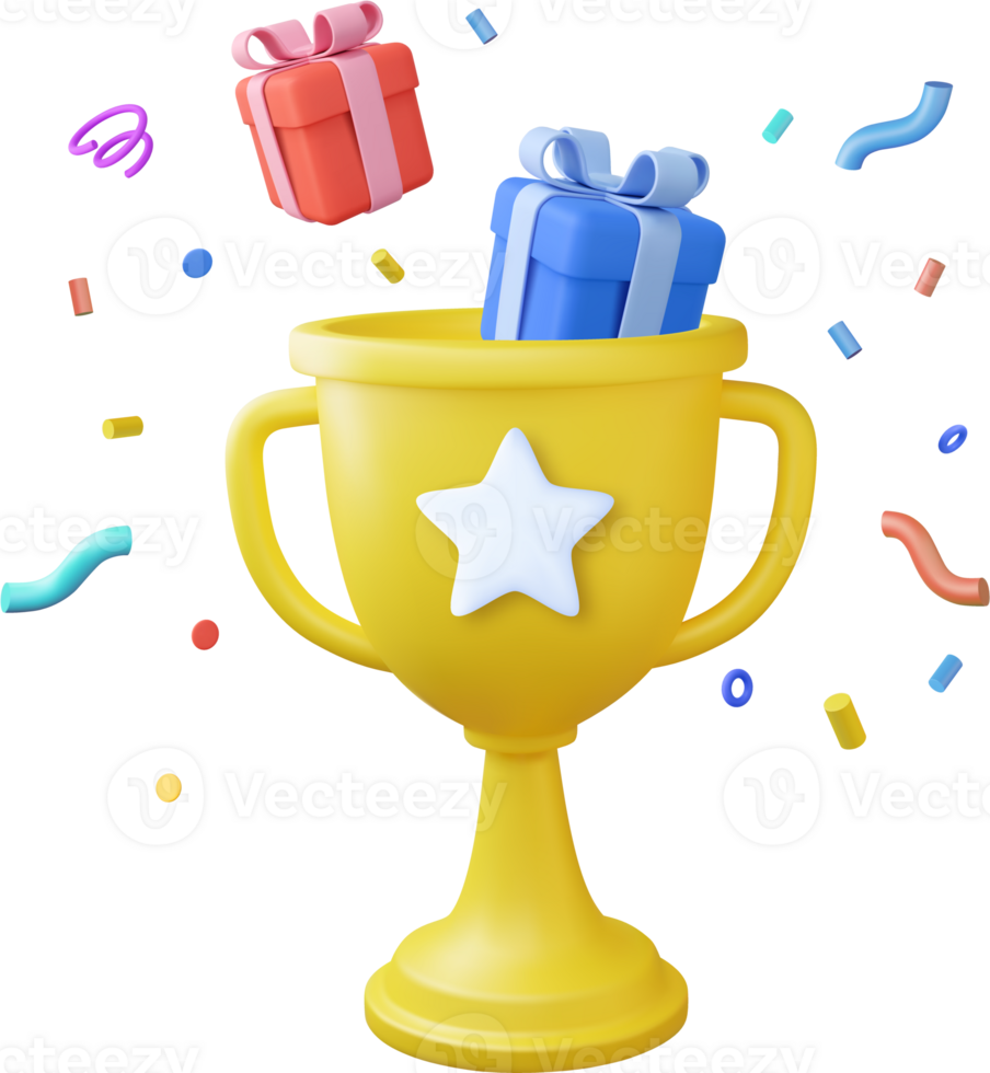 3D Trophy cup png