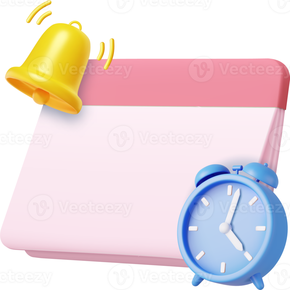 3D reminder in calendar png