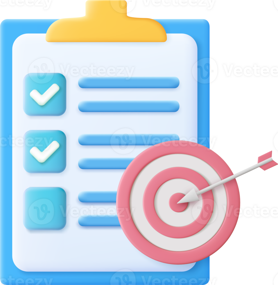 3d Clipboard, checklist symbol. png