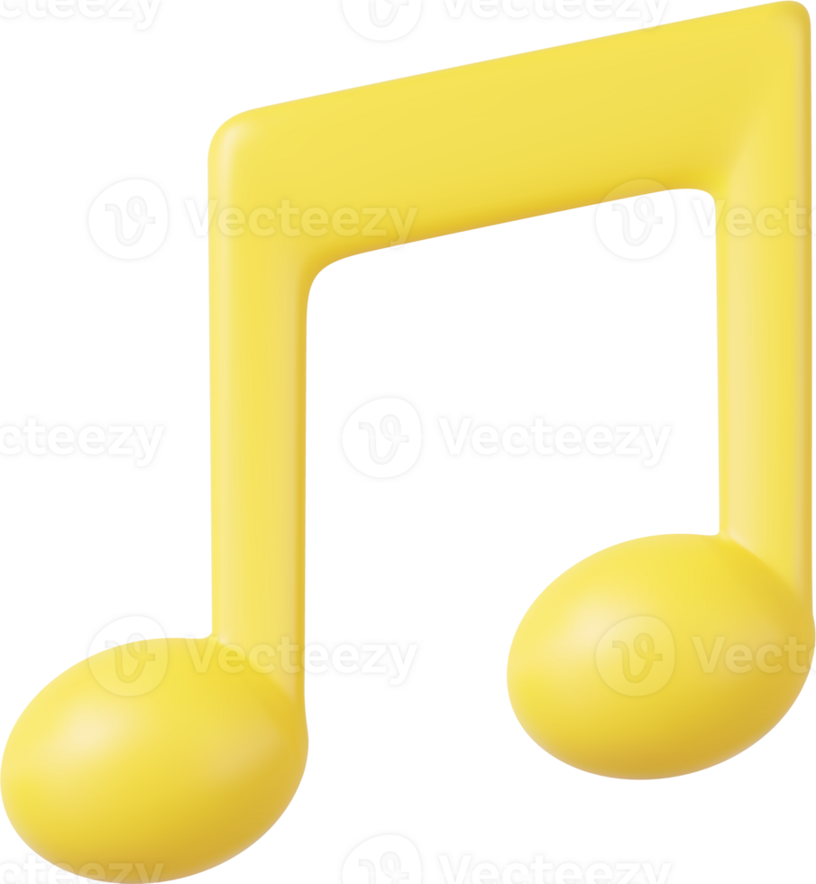 3d music Note symbol icon. png