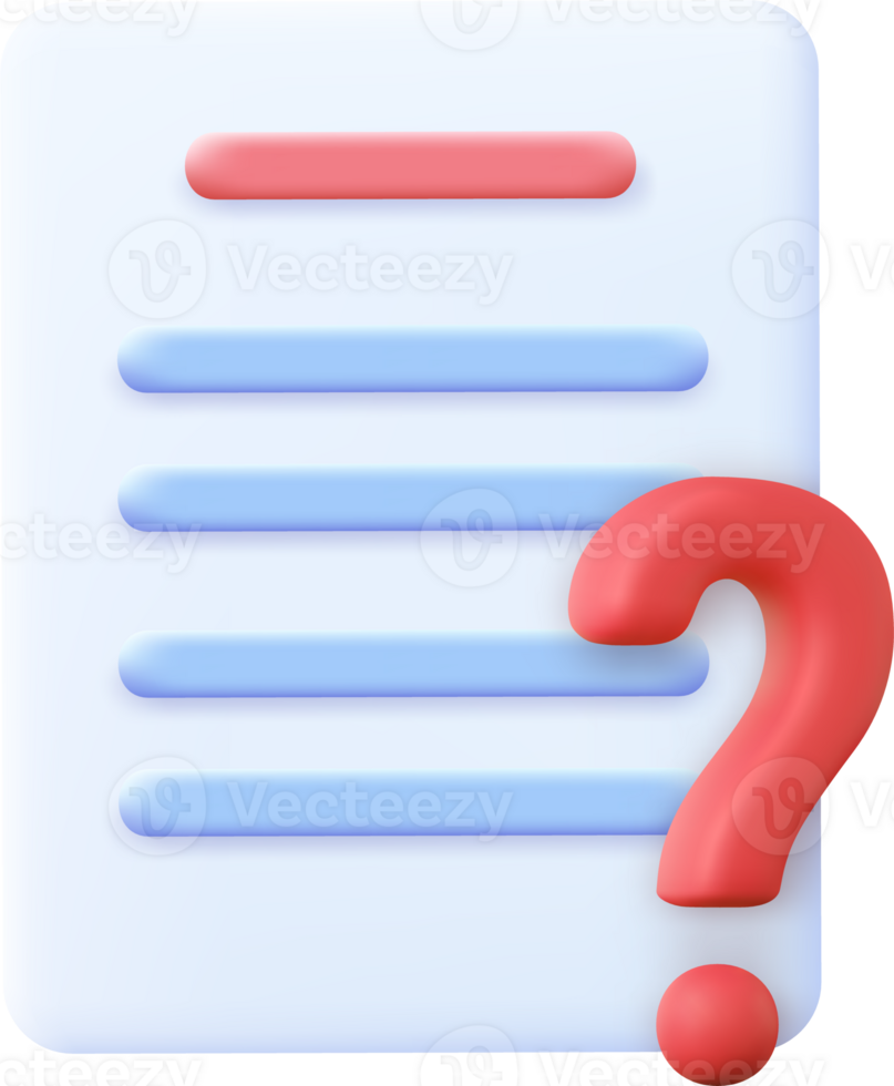 document list with question mark icon png
