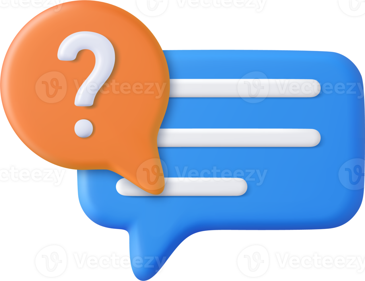 3d faq icon, png